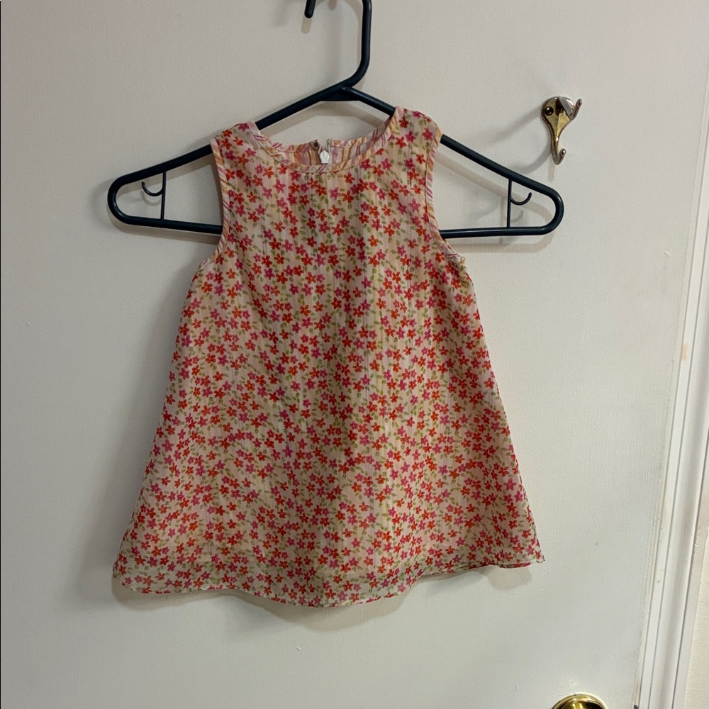Puddles n Bubbles Floral Pink Kids Casual Dress- 18 mos